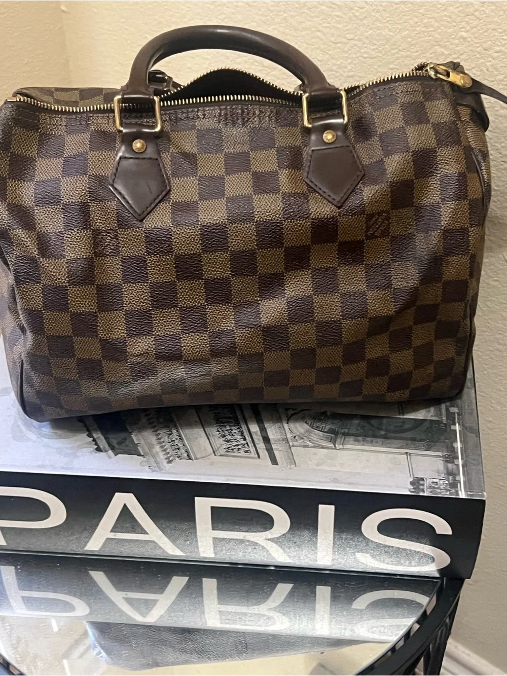 Authentic Louis Vuitton Speedy 30 Damier with Lock